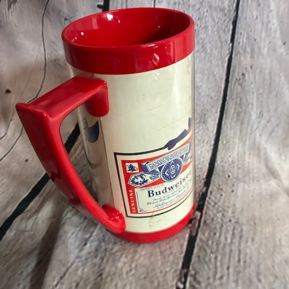 5/$20 Vintage Budweiser Bud Man Plastic Thermo Serve Beer Mug‎ Stein USA - Rare